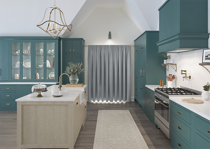 Delicate Chevron, Dark Blue - Made to Measure Curtains - Image 15